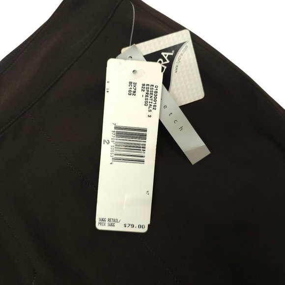 Nine West Essentials Pants Womens Sz 2 Stretch Mid Rise Flat Front Espresso NEW - Picture 8 of 12